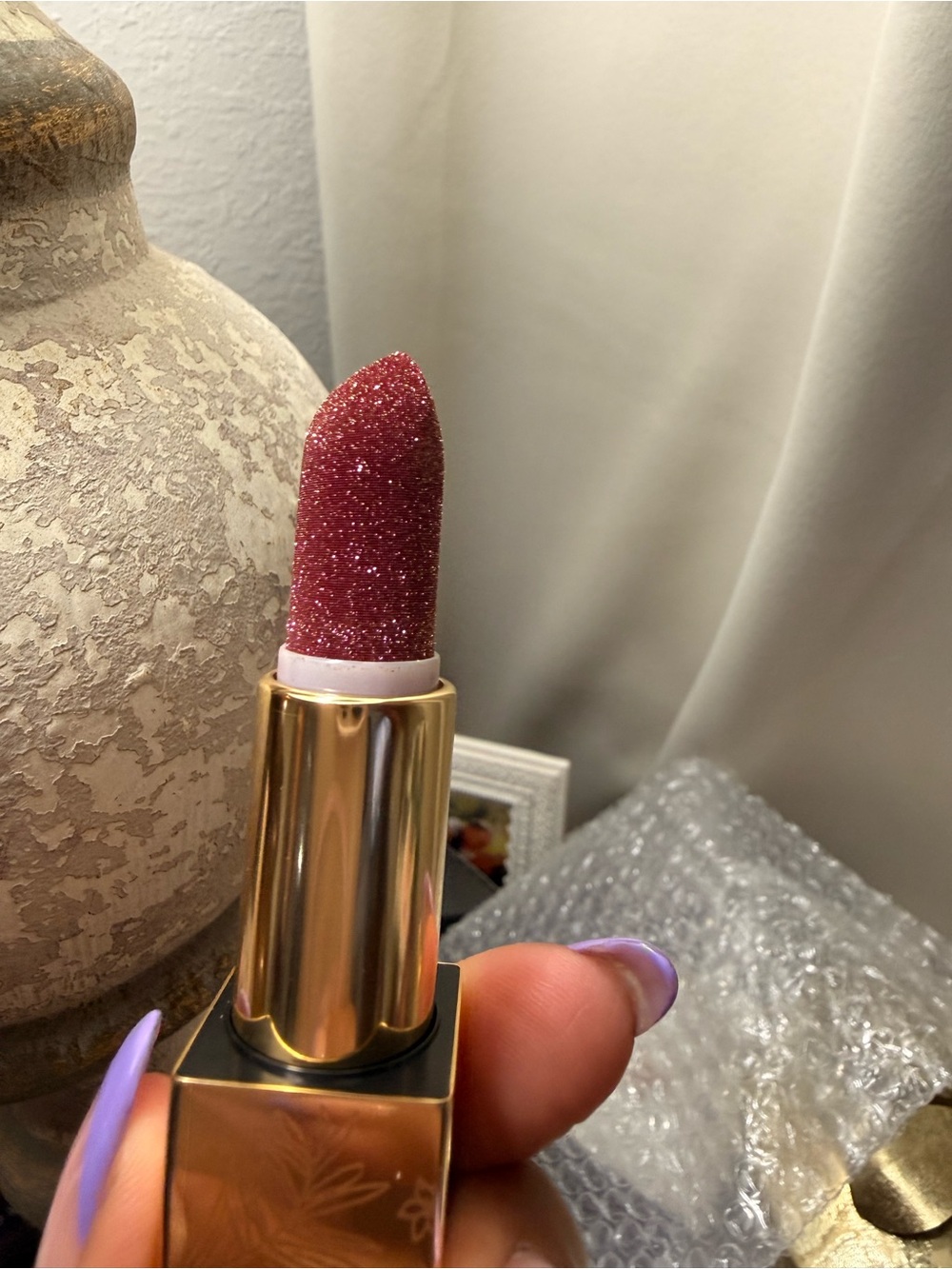 Chantecaille Lip Cristal Lipstick in Gold Case - Aventurine Shade - Picture 4 of 10